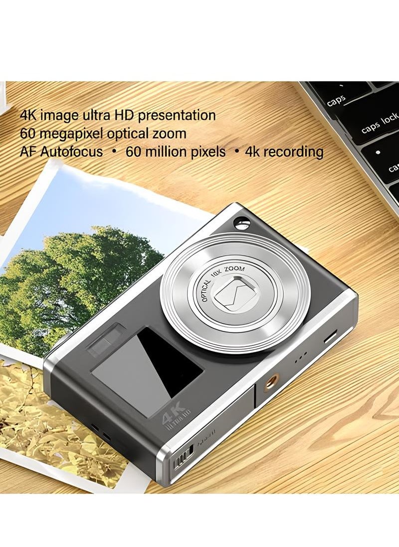 Generic 4K Digital Camera, 10X Optical Zoom Vlogging Selfie Camera, Lightweight And Portable Action Camera, Easy To Carry Durable Sports Camera For Videography And Photography, (1pc, White)  - Image 3