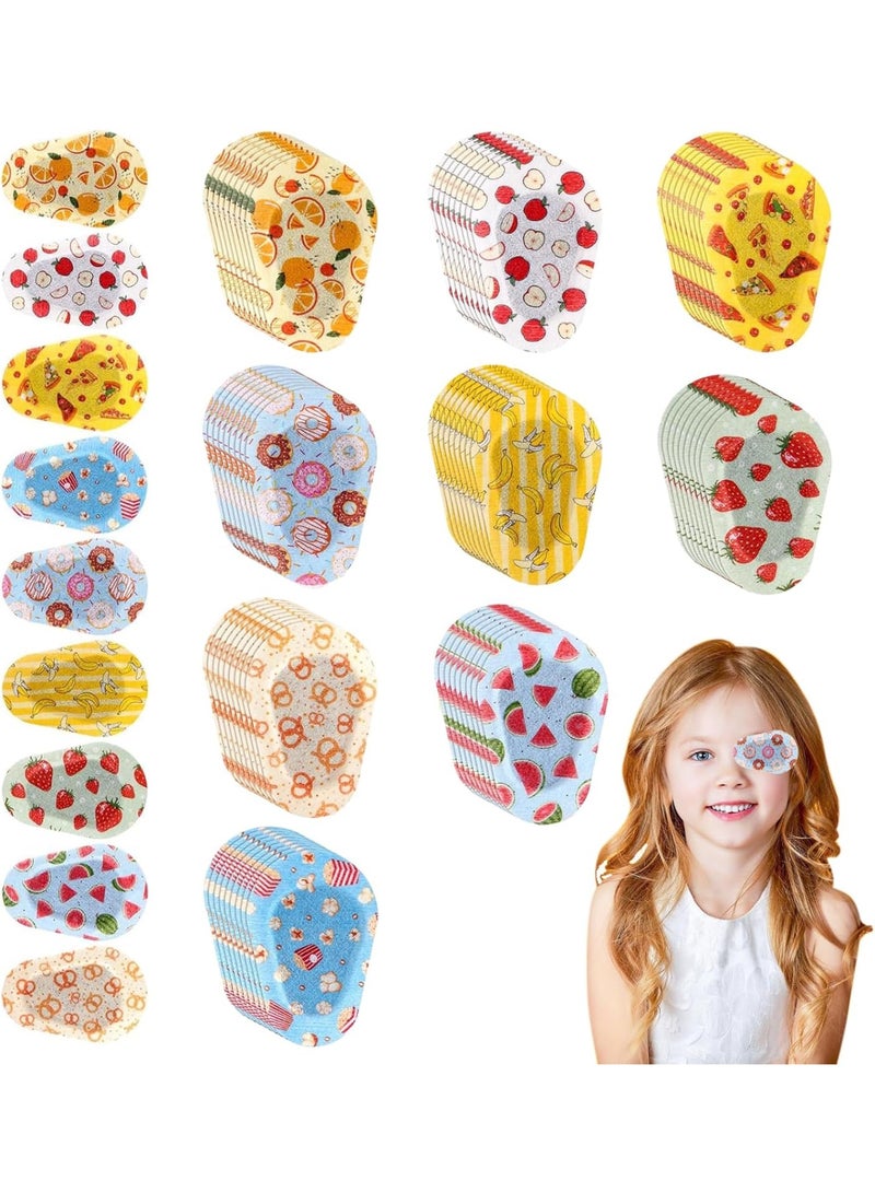 saykfoe 45 Pcs Adhesive Eye Patches for Girls, Fun Design Kids Eye Patches Cute Latex Free Adhesive Bandages for Amblyopia Disposable Eye Pad Lazy Eye Light Blocking Children - Image 1