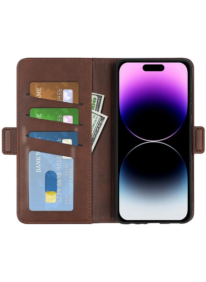 S-TOP Case For iPhone 15 Pro Max Dual-side Magnetic Buckle Horizontal Flip Leather Phone Case - Image 4