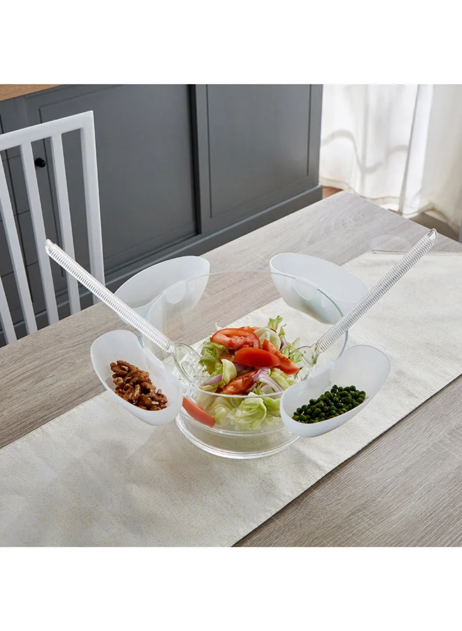 Home Box Orbit Salad Bowl with 4 Cups 41 cm