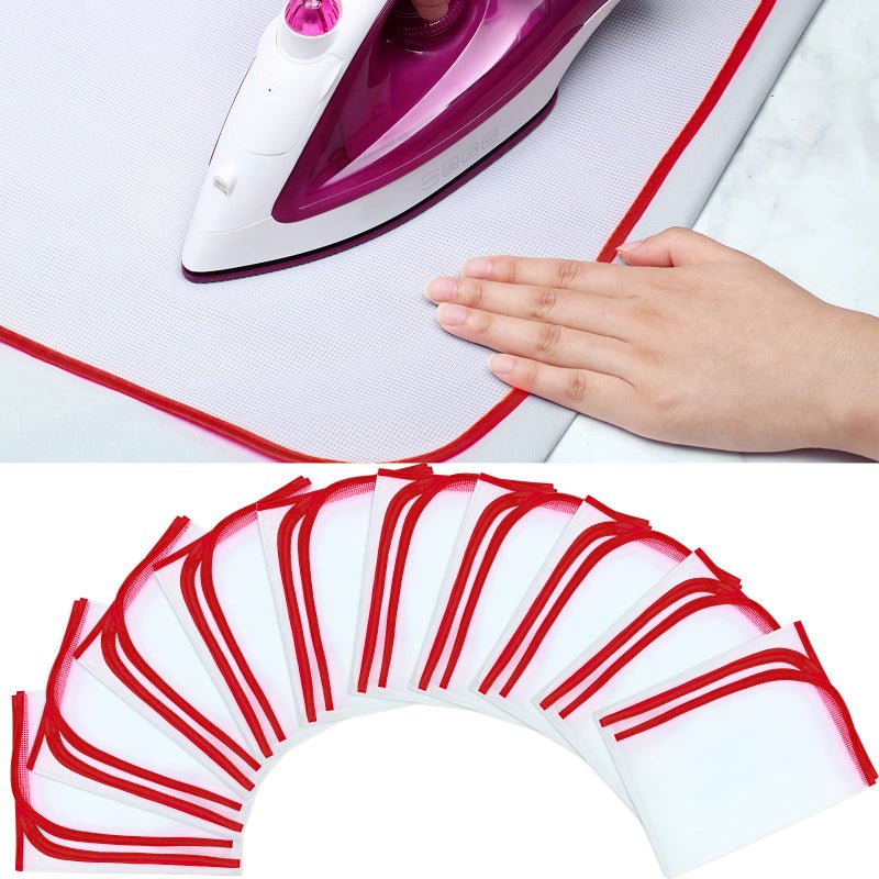 Outus Protective Ironing Scorch Mesh Cloth Scorch-Saving Ironing Protector Pressing Cloth Pad for Easy Ironing and Protection (4 Pieces) - Image 1