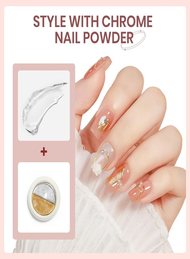 SUPWEE 3D Sculpting Gel for Nail Art Chrome Powder No Wipe , Clear Semi-solid Modeling Carving Structure Nail Gel Suitable for Sticking Rhinestones and Painting - Image 3
