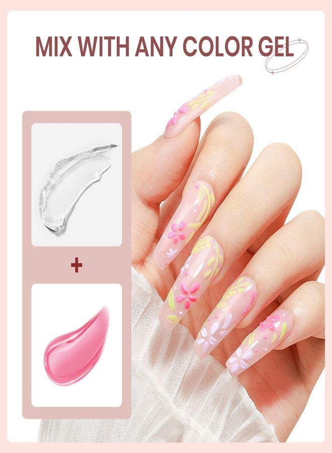 SUPWEE 3D Sculpting Gel for Nail Art Chrome Powder No Wipe , Clear Semi-solid Modeling Carving Structure Nail Gel Suitable for Sticking Rhinestones and Painting - Image 4