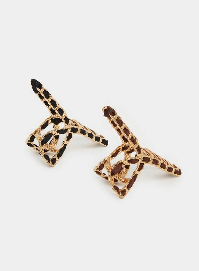 ستايلي Styli Pack of 2 - Tortoise Hair Claw