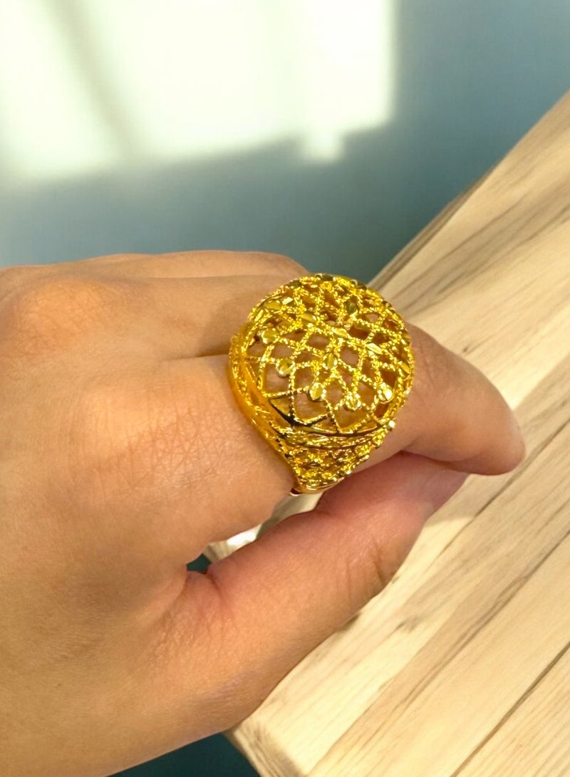GOLDMAX 21k Gold Plated Ring For Women One Size - Image 1