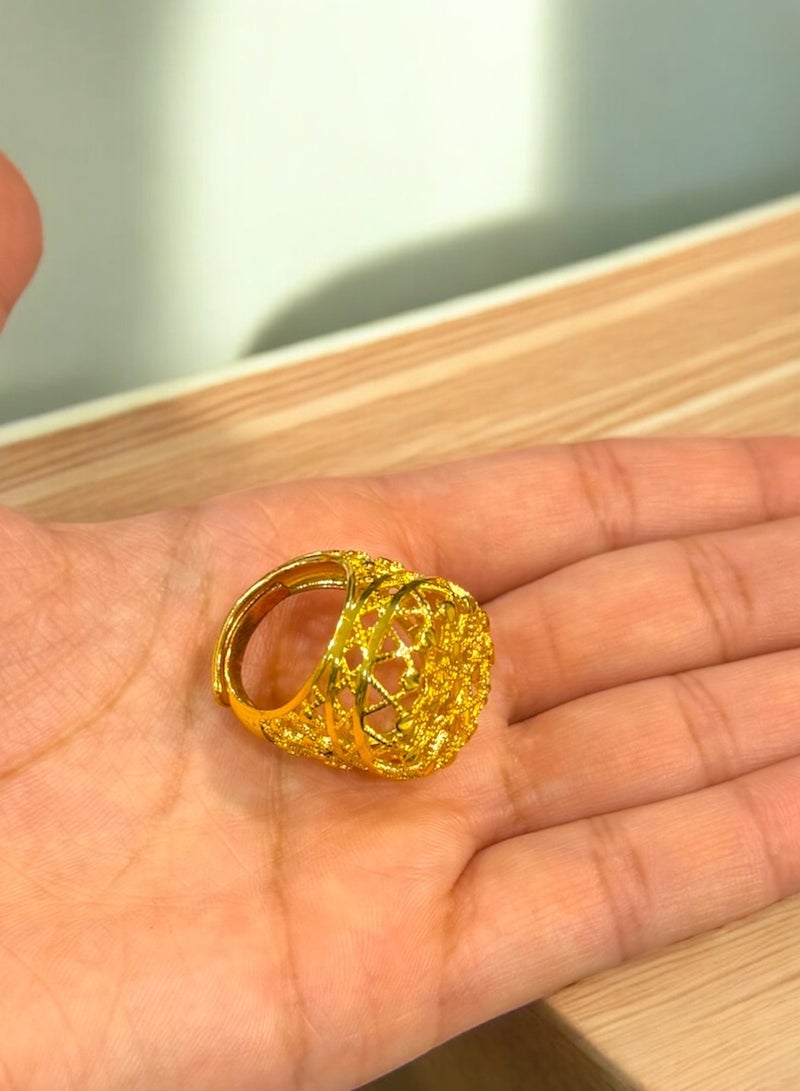 GOLDMAX 21k Gold Plated Ring For Women One Size - Image 2