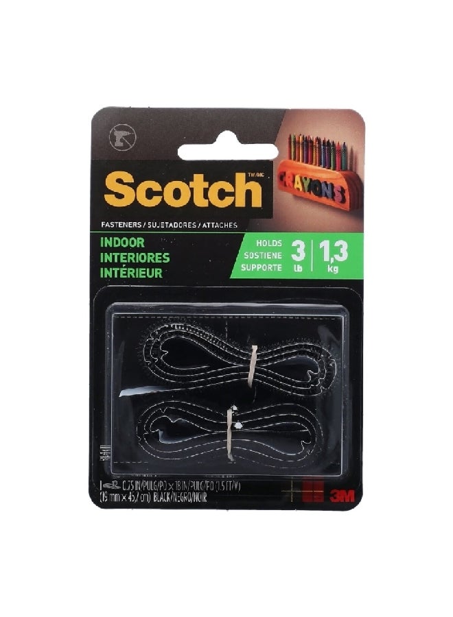 Scotch  General Purpose Indoor Hook and Loop Fastener Black 3/4 x 18 Inch 7100103301 