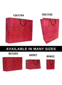 A&A A&A Bags Paper Bag Laminated 13x17x 4-inch with Floral Design (Multicolour) - Pack of 10  - Image 3