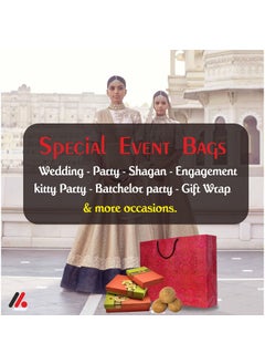 A&A A&A Bags Paper Bag Laminated 13x17x 4-inch with Floral Design (Multicolour) - Pack of 10  - Image 2