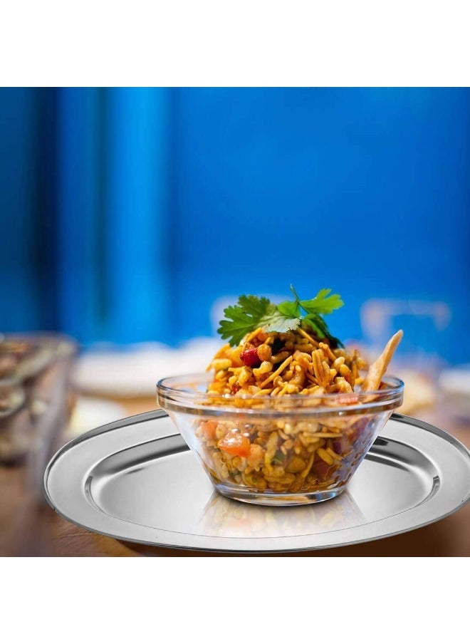 BLACKSTONE Stainless Steel Deep Oval Tray, Perfect for Serving Oval Tray Set of 2 Pcs  - Image 2