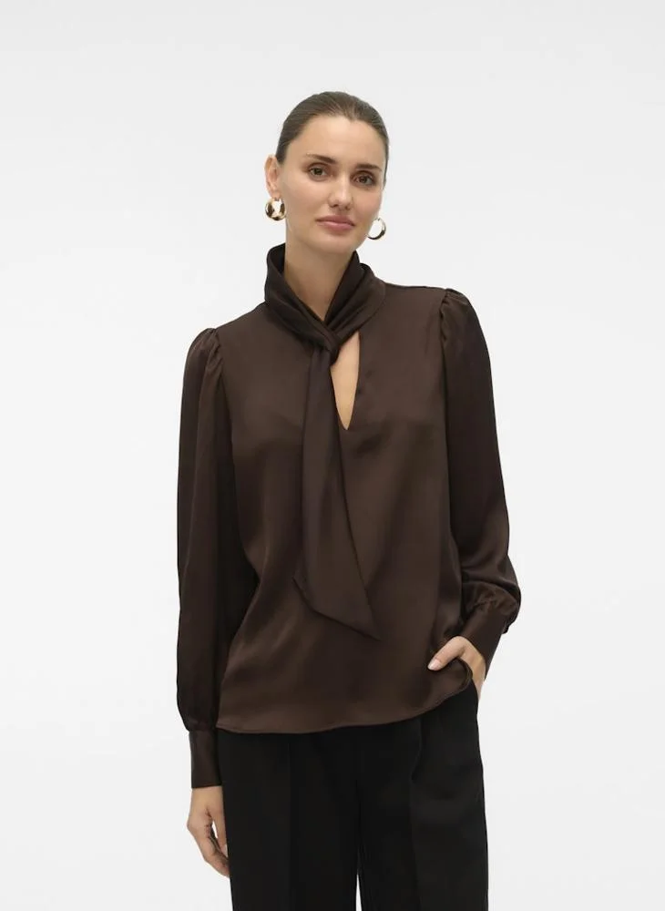 Vmnini Cia Front Tie Long Sleeve Top