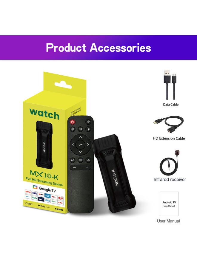 TV Set-top Box MX10 K TV Set-top Box Video Player Home TV Box Version-Color:MX10 K - Image 1
