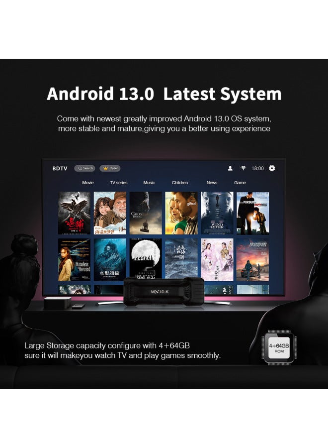 TV Set-top Box MX10 K TV Set-top Box Video Player Home TV Box Version-Color:MX10 K - Image 4