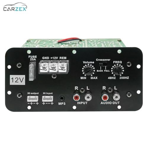 Carzex® 120W Dual Channel Car Amplifier 12V DC | Class AB Mono Amp Audio Power Subwoofer Kit | Mosfet Power Supply | Bass Boost Stereo Amplifier for Cars – Compact & High Performance - Image 4