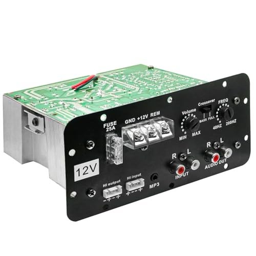 Carzex® 120W Dual Channel Car Amplifier 12V DC | Class AB Mono Amp Audio Power Subwoofer Kit | Mosfet Power Supply | Bass Boost Stereo Amplifier for Cars – Compact & High Performance - Image 1