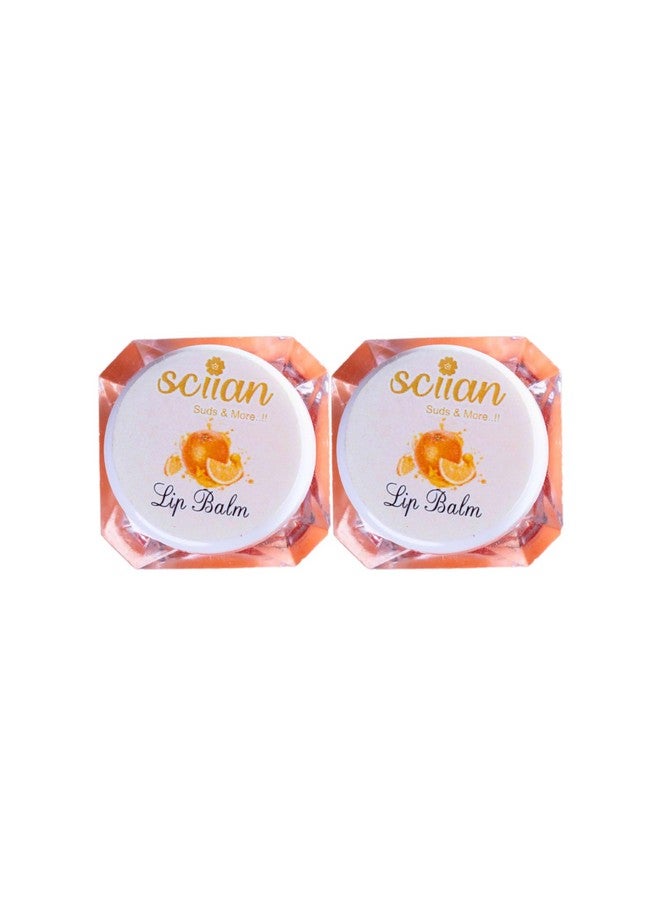 SCIIAN Orange Lip Balm for Naturally Glowing and Hydrated Lips 10 gm | Moisturizing Lip Balm | Lip Balm for Dry Lips | Lip Balm for Women | Lip Balm for Dark Lips to Lighten | Lip Balm with spf | Pack of 2 - Image 1