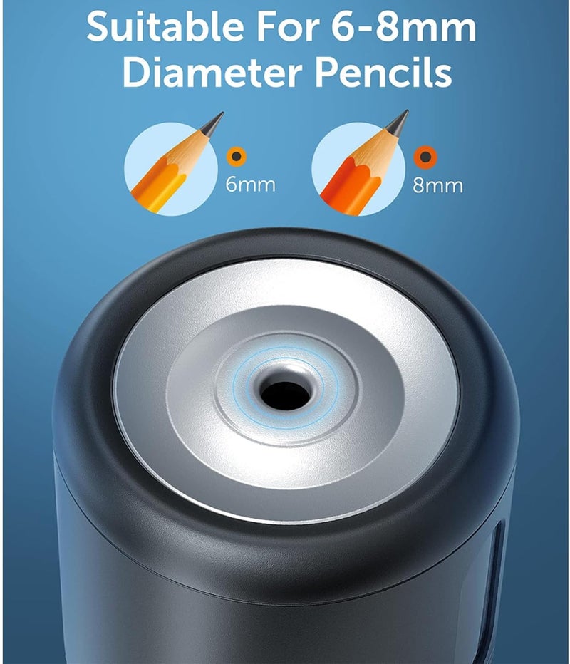 X spring Electric Pencil Sharpener, Portable Battery Pencil Sharpener For Lightweight, Electric Pencil Sharpeners For Kids, Usb Powerd Pencil Sharpeners For Artist Classroom School Work - Image 3