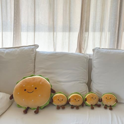 Goylmc Hamburger Plush Toy - Hamburger Stuffed Toys - Cute Food Plush Pillow - Room Decor Holiday Birthday for Kids Boys Girls (6") - Image 3