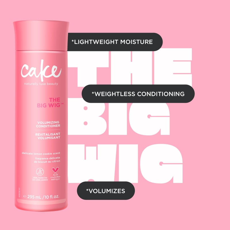 Cake Beauty بلسم كيك بيوتي، ذا بيغ ويغ - ترطيب خفيف وتغذية - مع زيت بذور عباد الشمس، بروتين الأرز وزبدة الشيا - لجميع أنواع الشعر - 10 أونصة سائلة / 295 مل - Image 5