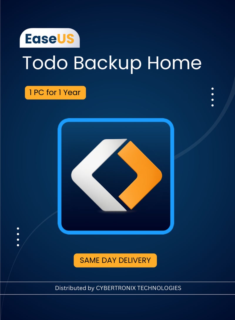 EaseUS Todo Backup Home | 1 PC for 1 Year | Digital License | SAME DAY DELIVERY