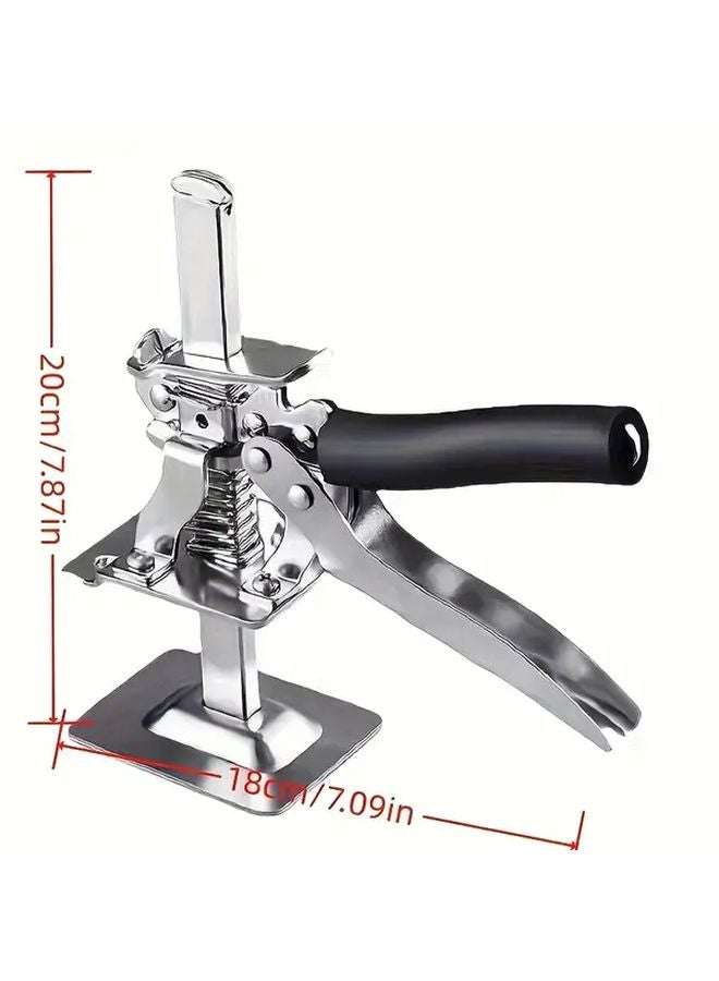 Gray All Steel Auxiliary Lifting Tool with Adjustable Screw Mechanism for Precise Leveling and Height Adjustment - Image 3