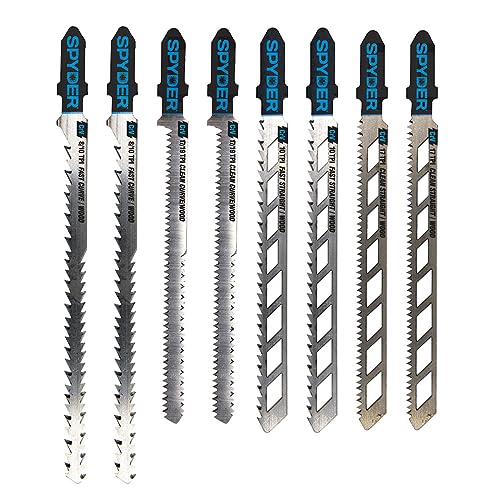 Spyder 300037 Jig Saw Variety Pack, T-Shank, 8-Piece,Silver - Image 1