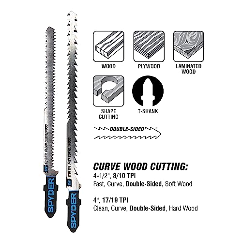 Spyder 300037 Jig Saw Variety Pack, T-Shank, 8-Piece,Silver - Image 3