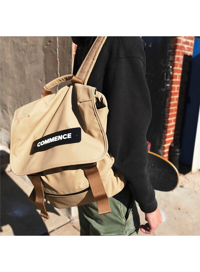 Subtle Backpack, Large Capacity Outdoor Travel Bag, Laptop Bag, Trendy Student Schoolbag For Men And Women, Brown - Image 5