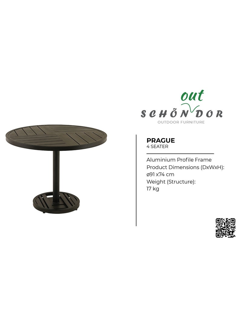 Schondor Furniture Prague | 4 Seater | Outdoor Dining Table | Made in Aluminum Cast | Perfect for Any Outdoor Space | Patio | Garden | Restaurants | Balcony  - Image 3
