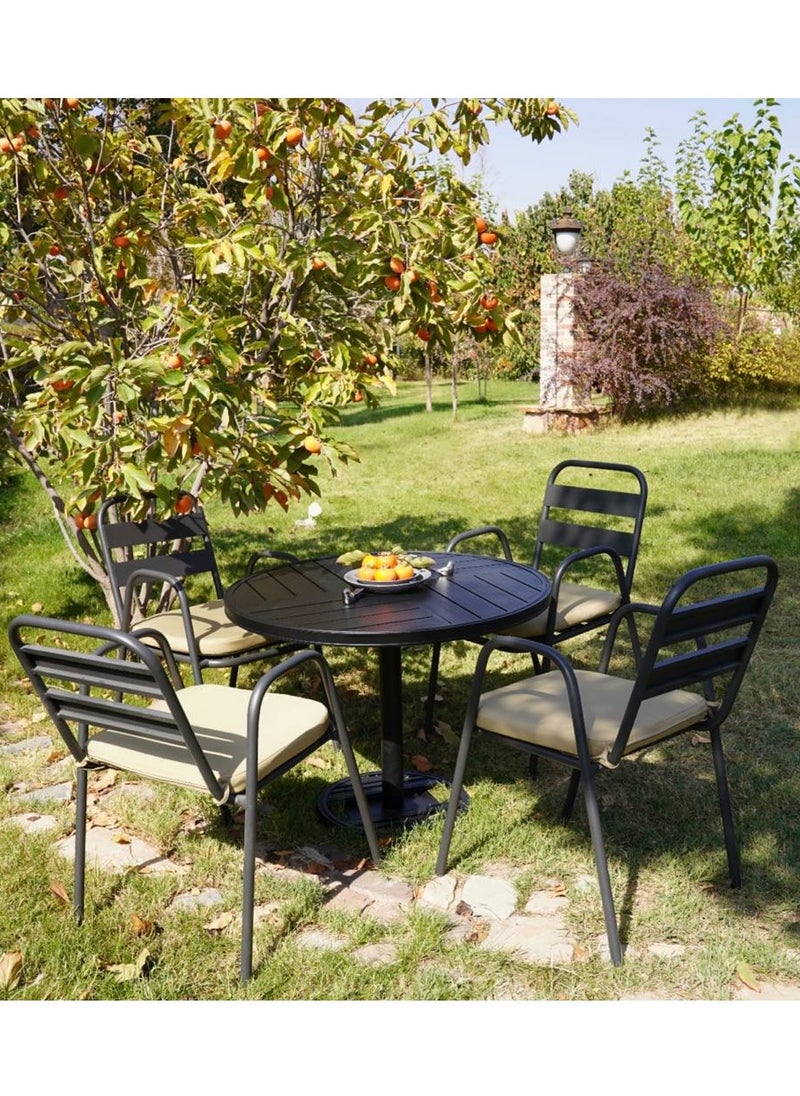 Schondor Furniture Prague | 4 Seater | Outdoor Dining Table | Made in Aluminum Cast | Perfect for Any Outdoor Space | Patio | Garden | Restaurants | Balcony  - Image 4
