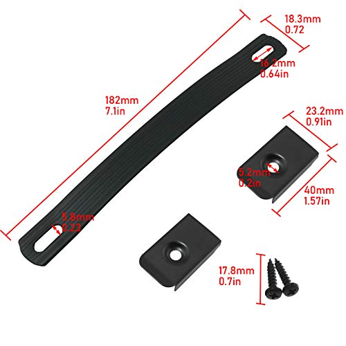 ZZHXSM 2 Pcs Handle Strap Replacement Pull Handle Strap Handle Box Carry Grip Carry Handle with Metal End Caps, with 4 screws - Image 2