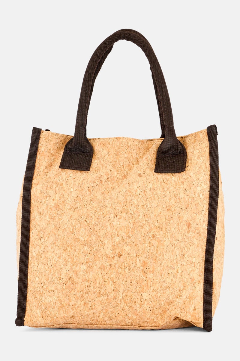 natural elements Eco-Friendly Cork Lunch Bag, Light Brown - Image 3