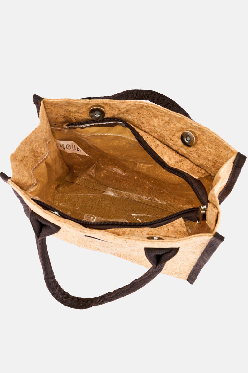 natural elements Eco-Friendly Cork Lunch Bag, Light Brown - Image 4