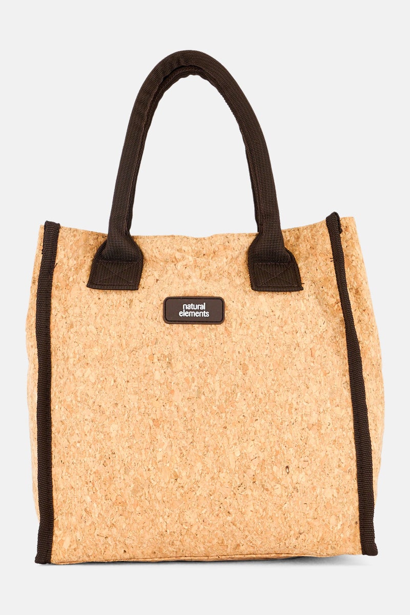 natural elements Eco-Friendly Cork Lunch Bag, Light Brown - Image 1