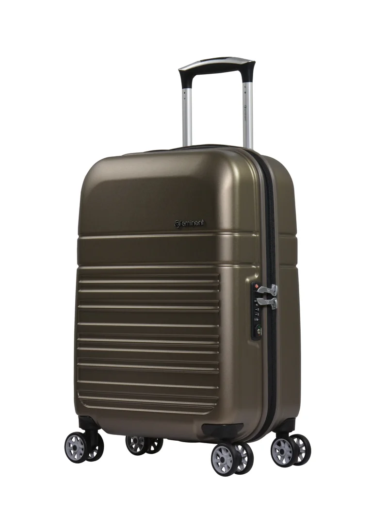 إيمينينت Hard Case Travel Bag Luggage Trolley Makrolon Polycarbonate Super Lightweight Anti Scratch Suitcase 4 Quiet Double Wheels TSA Lock KF91 Coffee