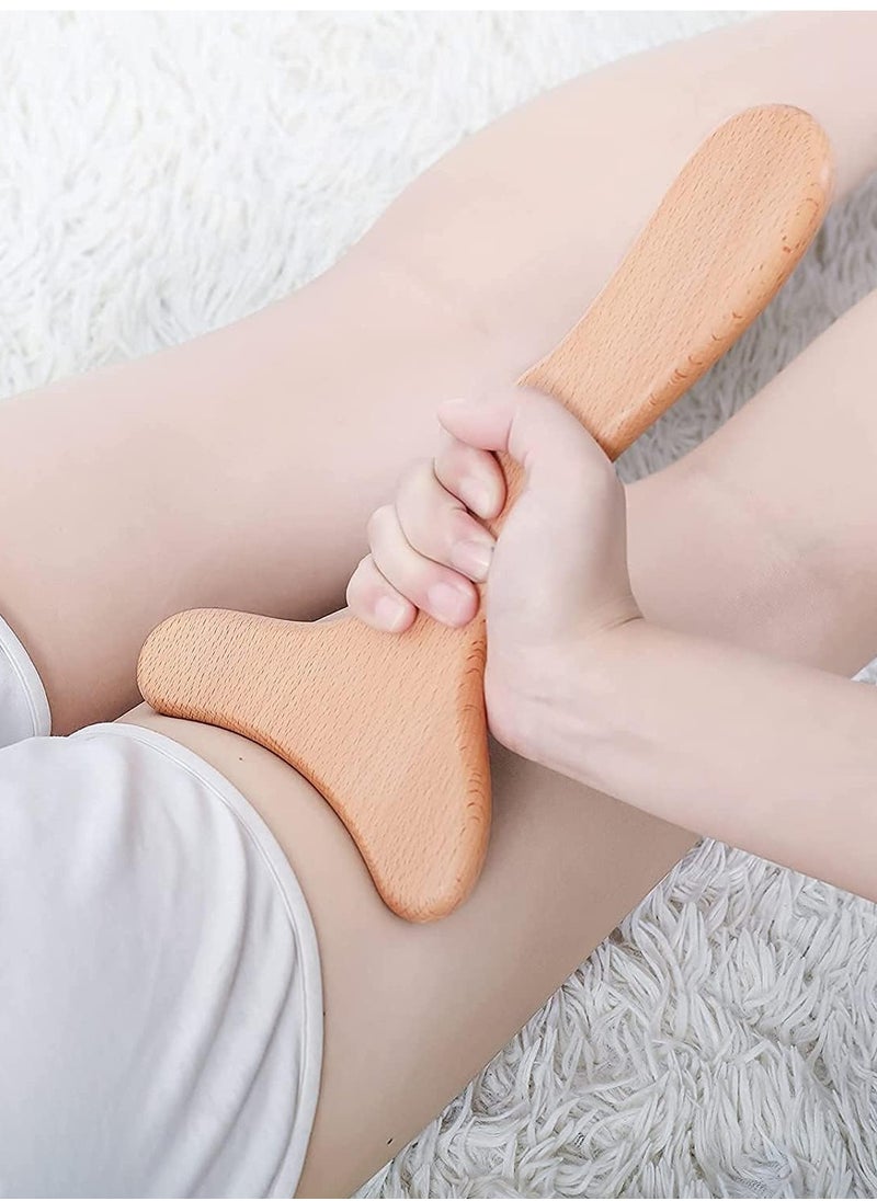 MJZ Wood Therapy Massage Tool Wooden Lymphatic Drainage Massager One-Handed Body Sculpting Tool for Maderotherapy,Anti-Cellulite,Gua Sha,Muscle Release Pain Relief  - Image 5