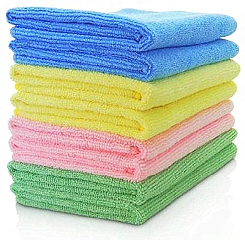 OAN All Purpose Microfiber Cloth for Cleaning, Dusting, Detailing & Polishing (All Vehicles, Office, Kitchen, Home) | 340 GSM | 40X40 cm (Pack of 8) (Random Color) - Image 1