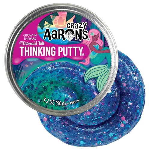 Crazy Aarons Thinking Putty Mermaid Tale Color Changing Sensory Putty for Kids and Grown ups in a 4 Tin Creative and Endless Fun Stress Relief Therapy Toys Never Dries Out Made in USA - Image 1