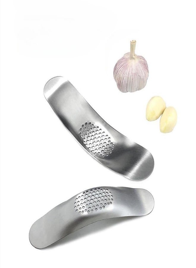 WHTCHSU Garlic Press 430 Stainless Steel Garlic Rocker Mincer Bonus Food Grade with Silicone Peeler Garlic (Black) - Image 4