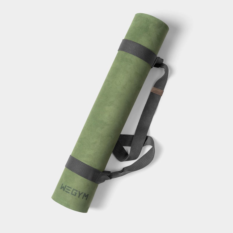 WeGym Yoga Mat, 4mm Cushioned Exercise Mat for Yoga, Pilates, Home Workouts - Anti Slip Polyester Suede Mat with Carrying Strap, Jungle - Image 5