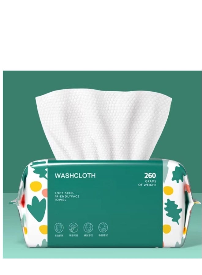 Generic 100% Cotton Disposable Face Towels, Ultra Soft Facial Tissues for Makeup Removal and Drying, 100 Count Pack, Ideal for Adults and Babies - Image 1