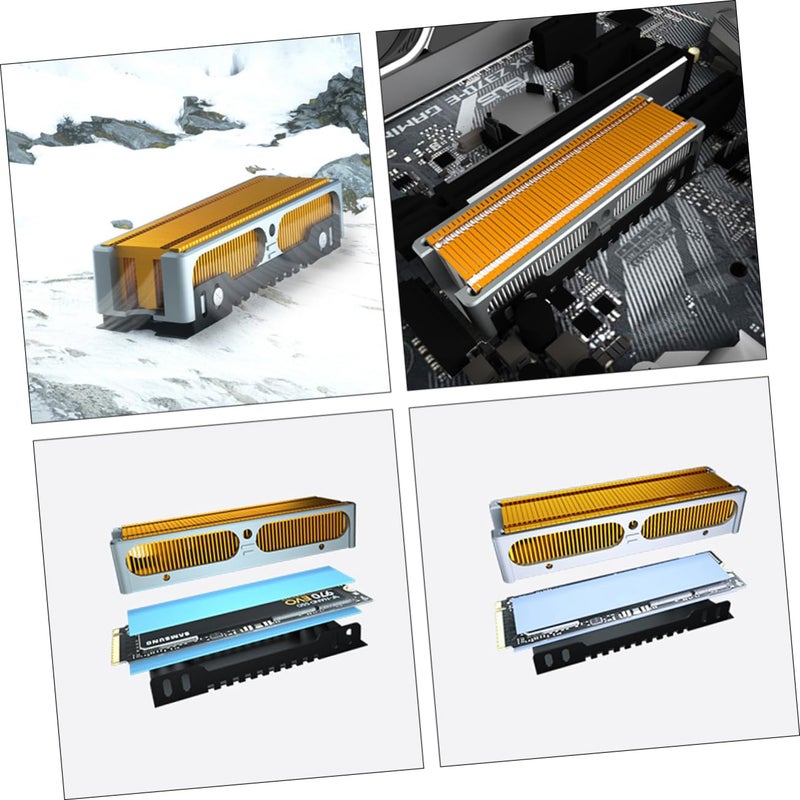 Albronze SSD Cooler Copper Aluminum Alloy Heat Sink For Desktop Computer Efficient Cooling - Image 4