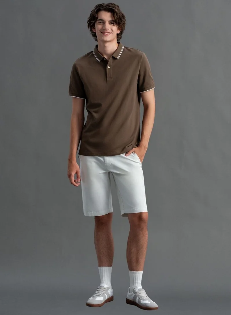 GIORDANO Men's Slim Fit Pique Polo: Elevated Comfort, Modern Style