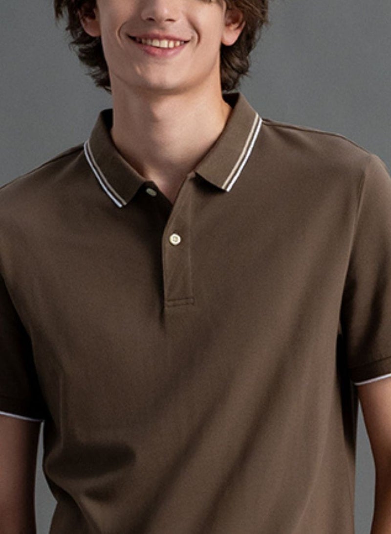 GIORDANO Men's Slim Fit Pique Polo: Elevated Comfort, Modern Style - Image 3