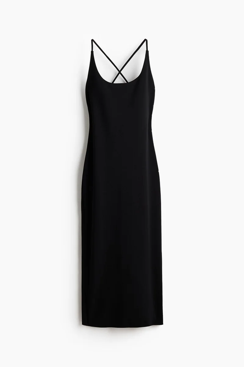 Scoop-neck midi dress