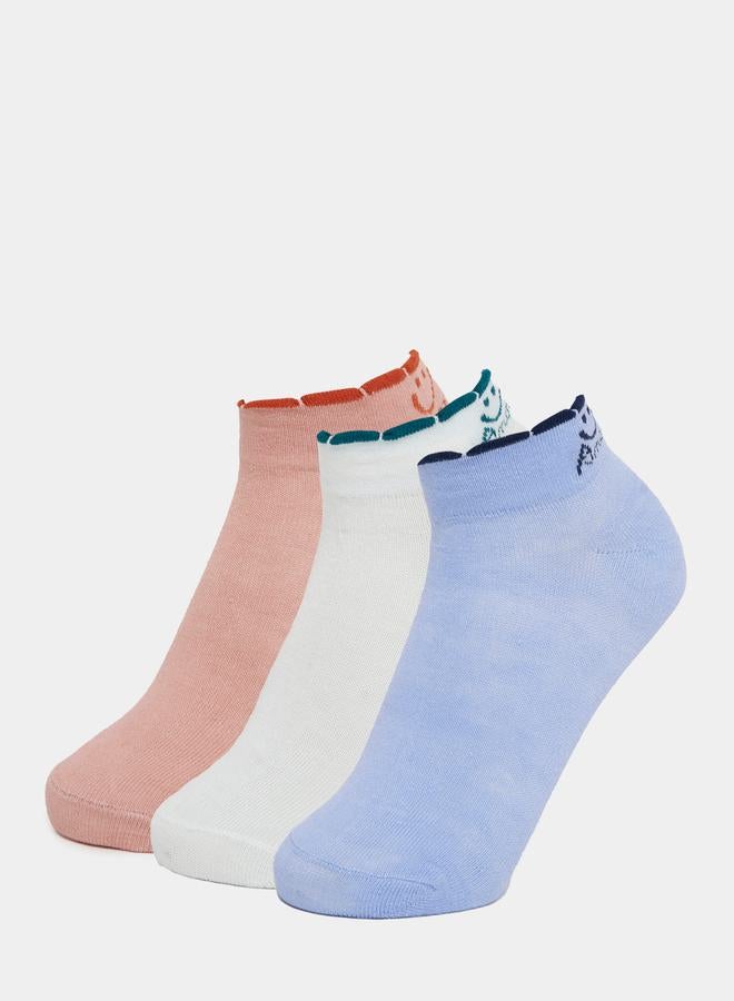 Styli Pack of 3 - Contrast Amor Ankle Length Socks  - Image 1