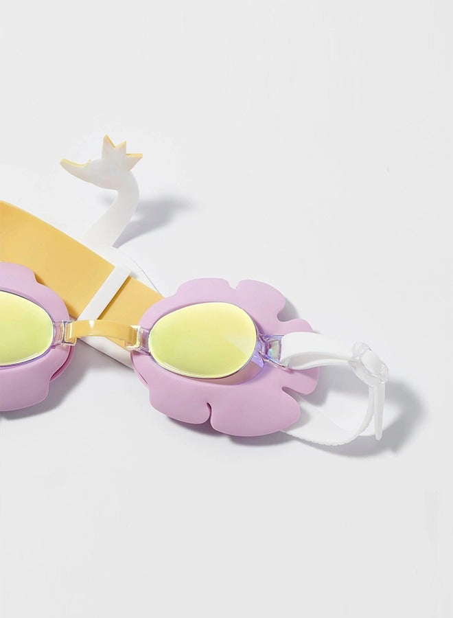 SUNNY LIFE Kids Swim Goggles Princess Swan Multi | Adjustable Swimming Goggles | Anti-Fog & UV Protection | No-Leak Waterproof Goggles for Kids - Image 3