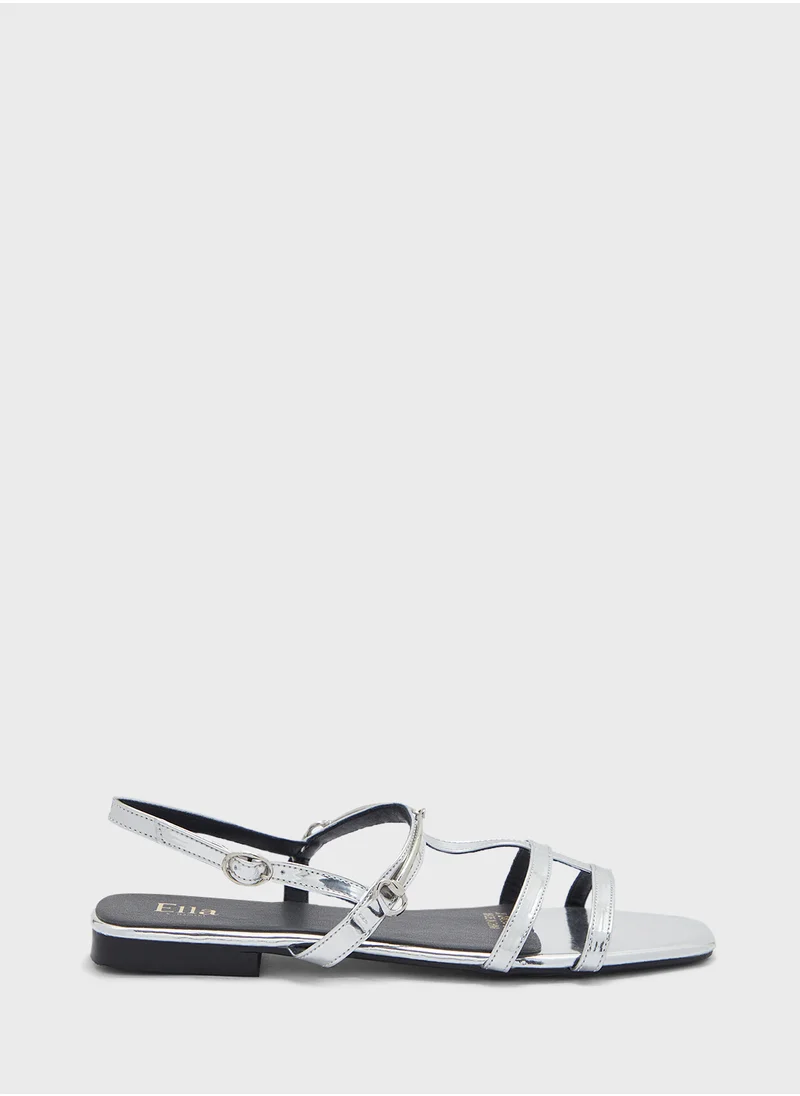 ELLA Metal Trim Detail Backstrap Sandal