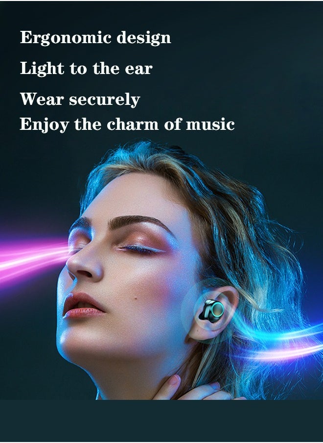 Univer Tang - True Wireless Earbuds, HiFi Stereo Ear Buds, Bluetooth 5.4 Ultra-fast Connection In-Ear Earphone with Magnetic 2000mAh Charging Case,Type-c Cltra-fast Charging In-ear Music Headset Built in Mic for Clear Voice Call, Active Noise Cancellation Headphone,Waterproof and Anti-sweat,Black - Image 1