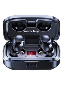 True Wireless Earbuds, HiFi Stereo Ear Buds, Bluetooth 5.4 Ultra-fast Connection In-Ear Earphone with Magnetic 2000mAh Charging Case,Type-c Cltra-fast Charging In-ear Music Headset Built in Mic for Clear Voice Call, Active Noise Cancellation Headphone,Waterproof and Anti-sweat,Black